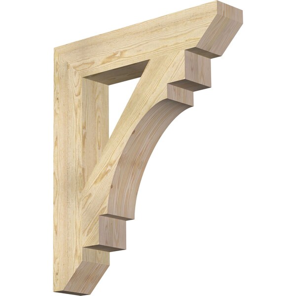 Ekena Millwork Merced Slat Rough Sawn Bracket, Douglas Fir, 6"W x 32"D x 38"H BKT06X32X38MRC06RDF - main